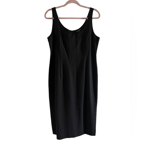 Eileen Fisher Viscose Stretch Sleeveless Ponte Black Dress Medium - Picture 1 of 9